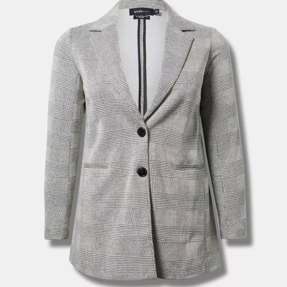 TORRID Women's Studio Double Knit Boyfriend Blazer 1X(14-16) NWT Plus Size - Picture 4 of 8